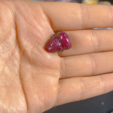 红宝石戒指银S925镶嵌11zzzzzzz