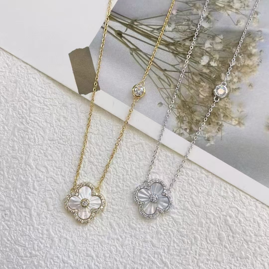 铜合金项链 YUJIAN/虞见 四叶草项链女性款精致锁骨链L09