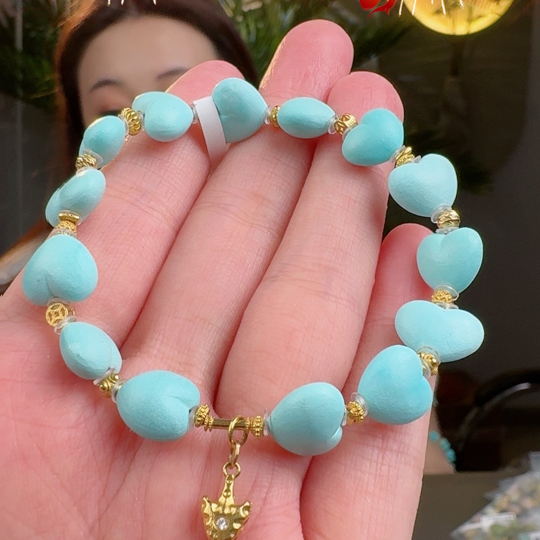 绿松石珠宝奇石18K金镶嵌