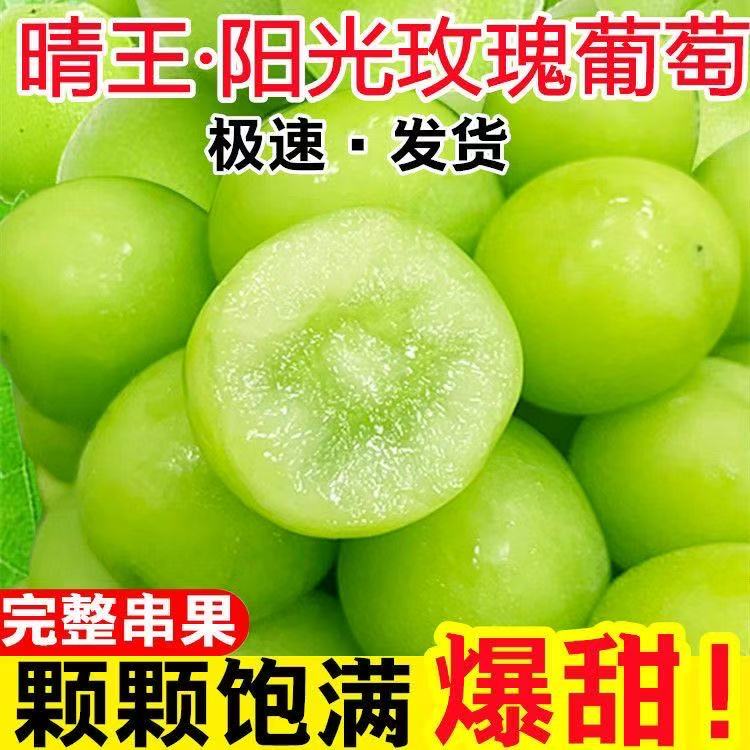 正宗阳光玫瑰晴王无籽葡萄新鲜整串脆甜爽口应季水果