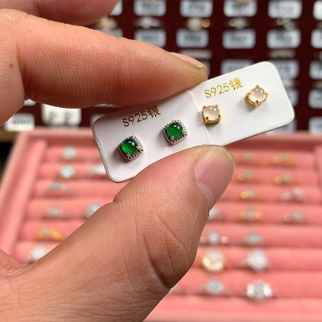 ****、翡翠银S925镶嵌戒指237