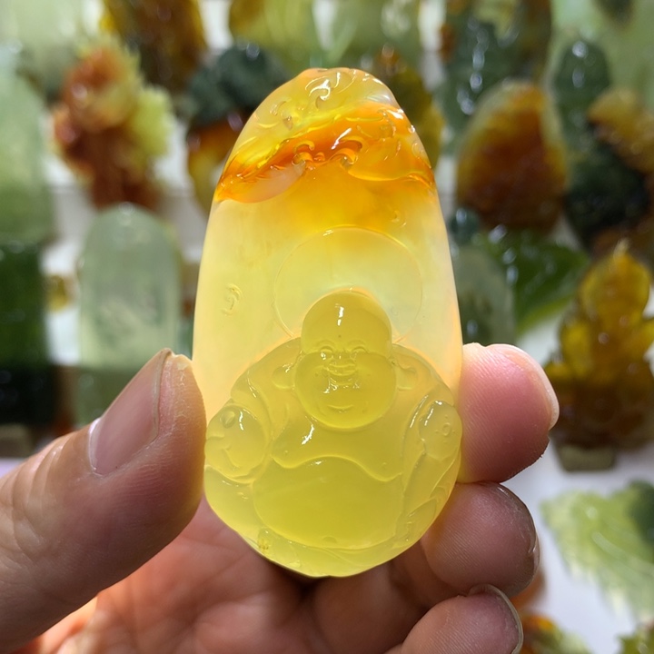 蛇纹石玉珠宝半成品未镶嵌