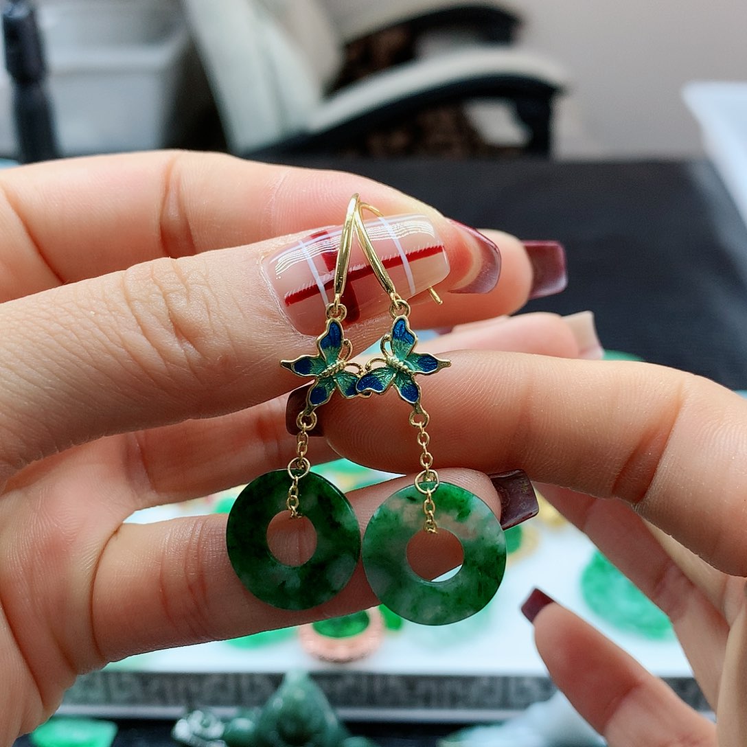 【闪购商品】翡翠耳饰未镶嵌，