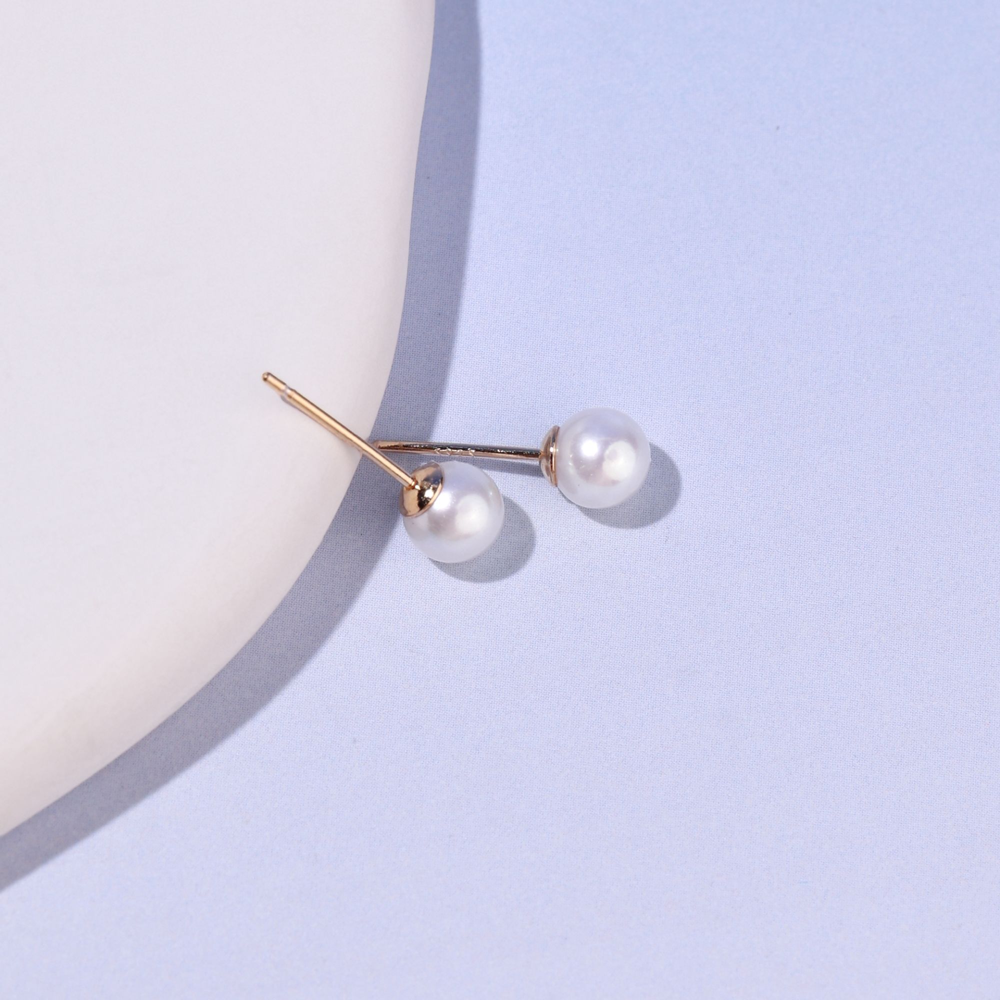 柒月严选珍珠—淡水珍珠耳钉S925银4~6mm（多样性发其一）