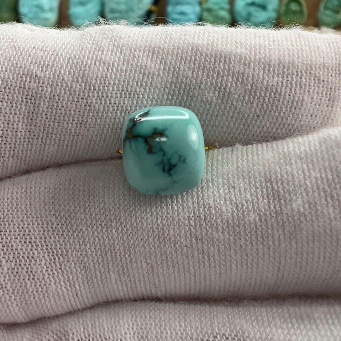 未镶嵌绿松石老型珠9.5x8.6mm