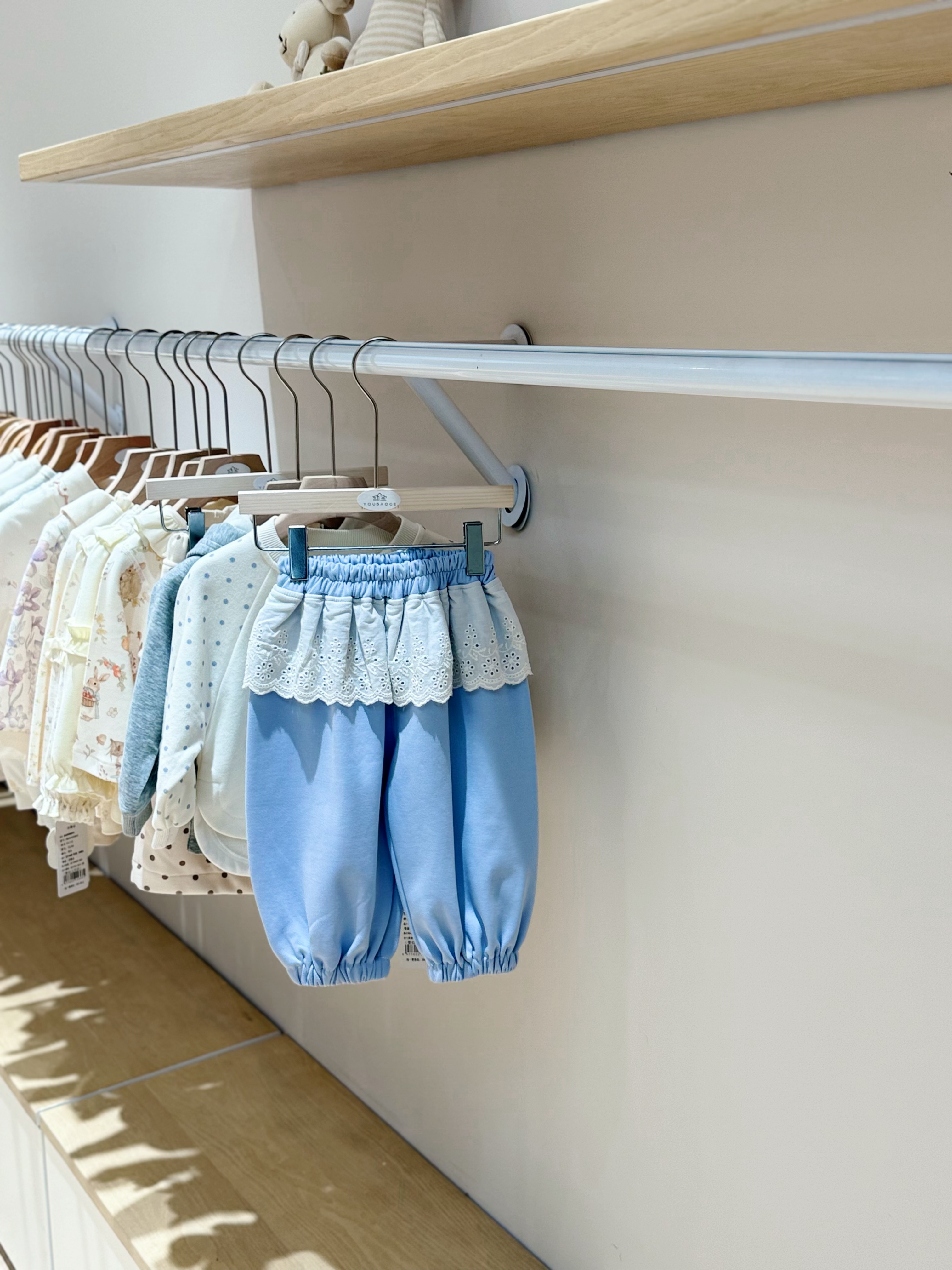 小雨家婴幼儿秋季新款蓝色屁帘运动裤婴儿洋气儿童91625045宝宝