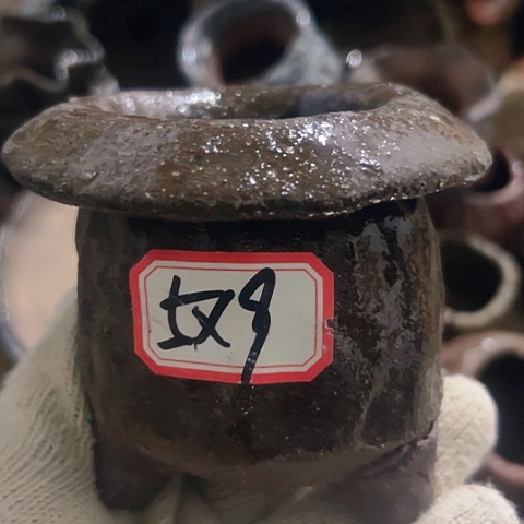 红陶深****念粗陶花盆手工