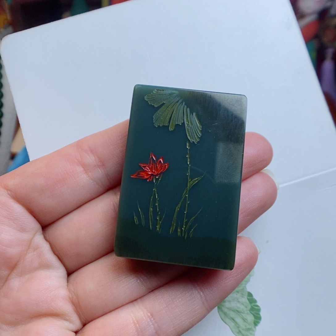 和田玉手链未镶嵌沙枣青