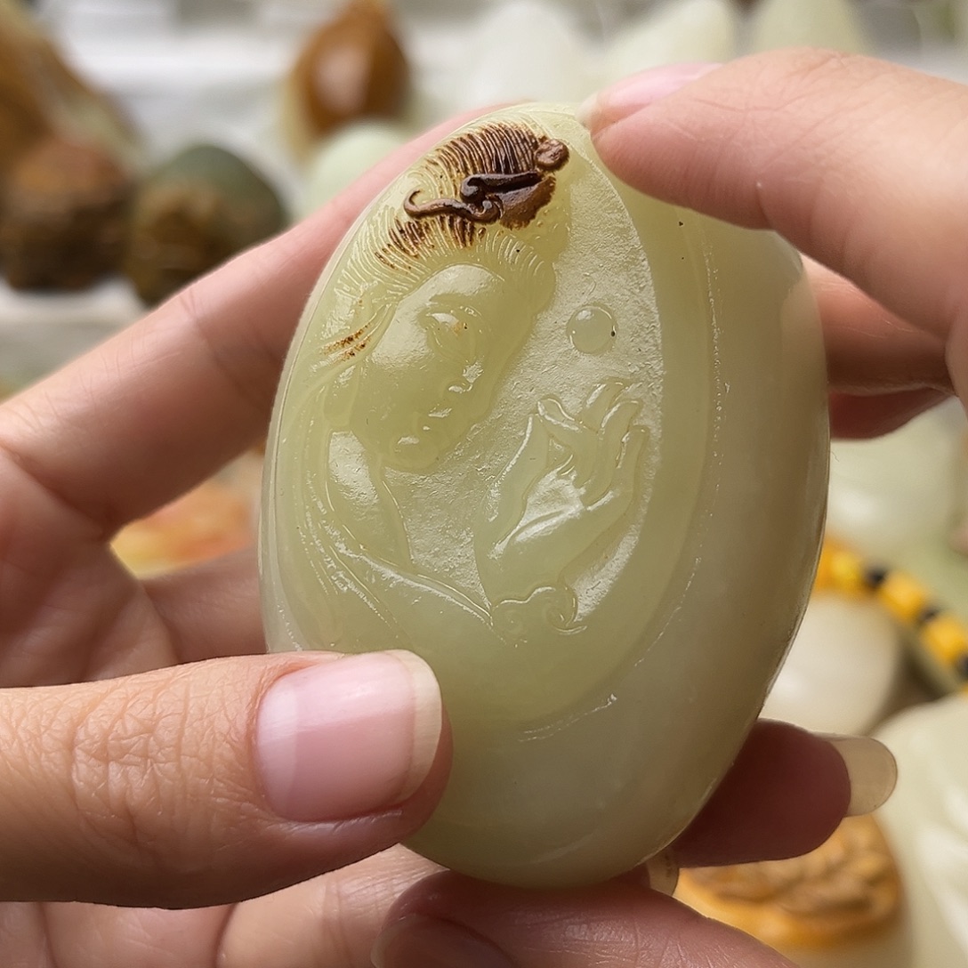 石材古青石不退换观音