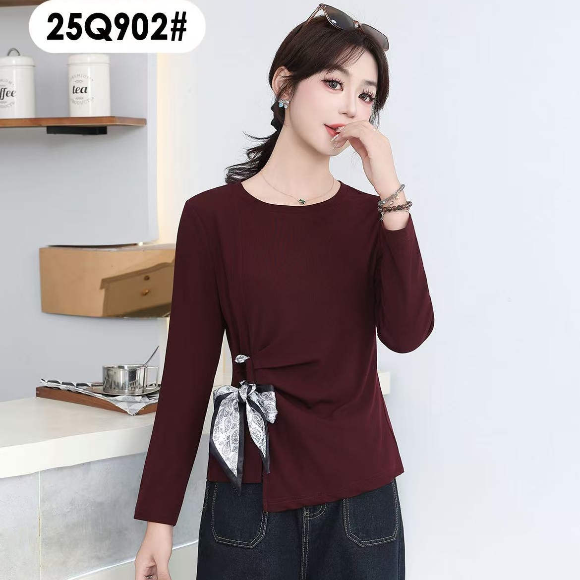 秋季新款时尚百搭洋气减龄衬衫