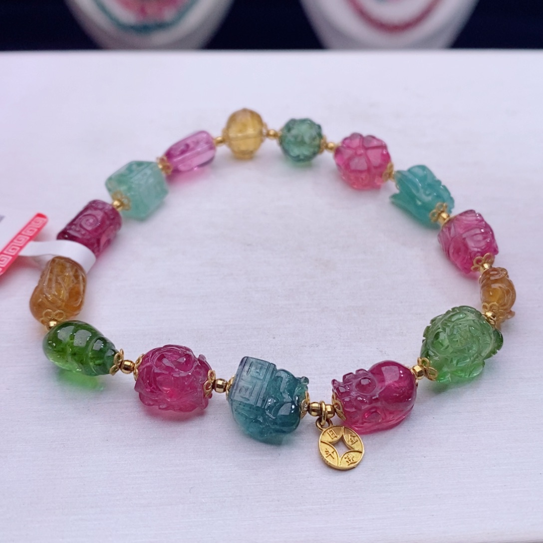 18K金镶嵌手链碧玺碧玺A手链