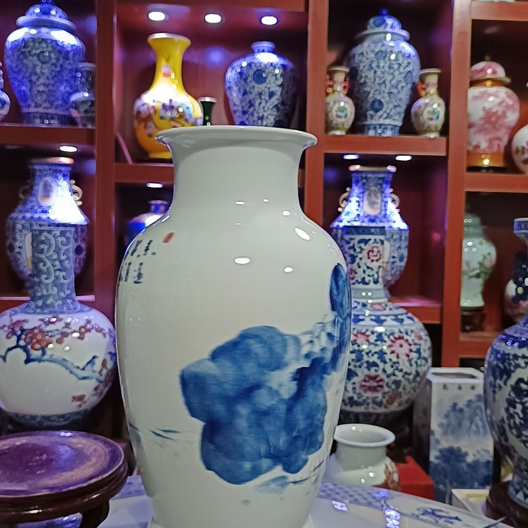 景德镇手绘陶瓷花瓶?***?