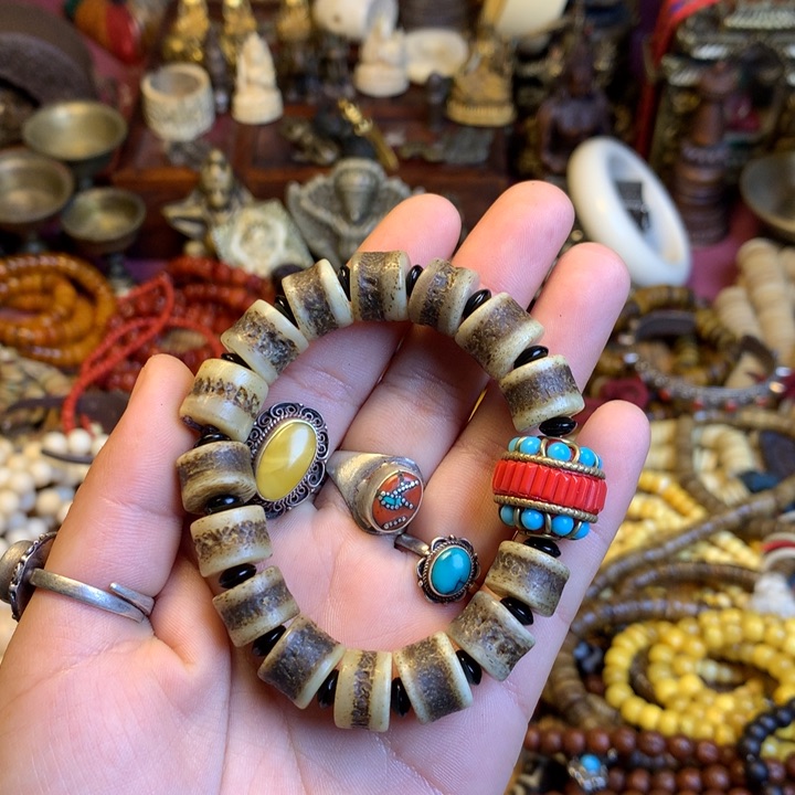 星月菩提吊坠藏传喜马拉雅艺术品