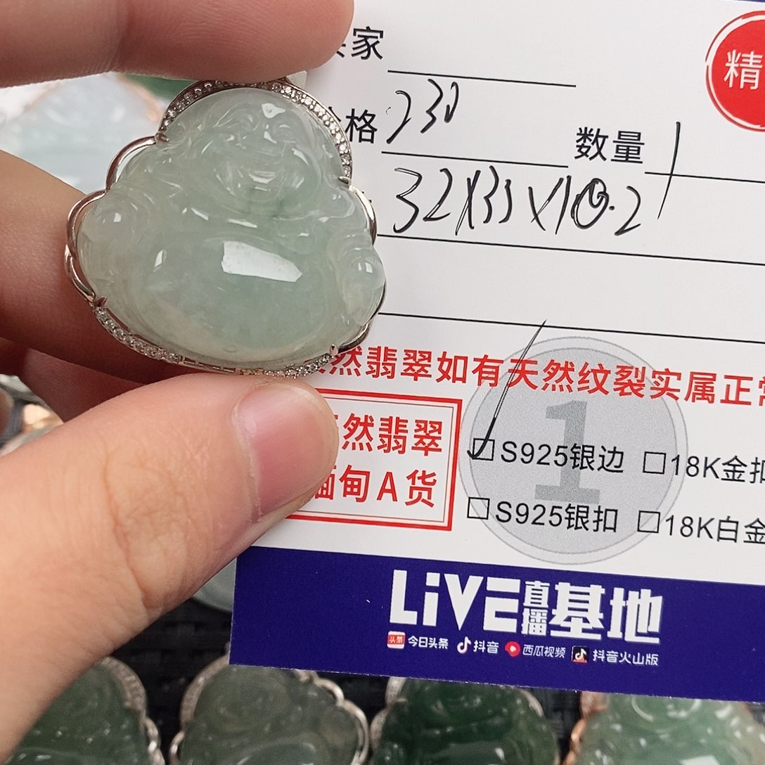 翡翠银S925镶嵌颈饰