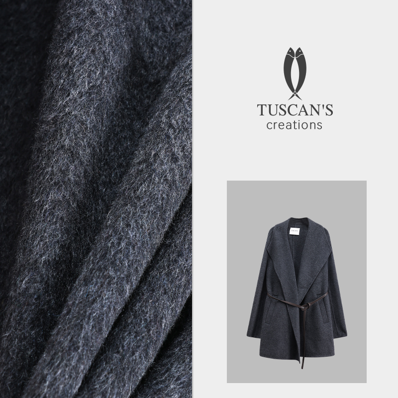 TUSCAN'S CREATIONS秋冬宽松羊毛保暖女毛呢外套厚款长袖韩版大衣