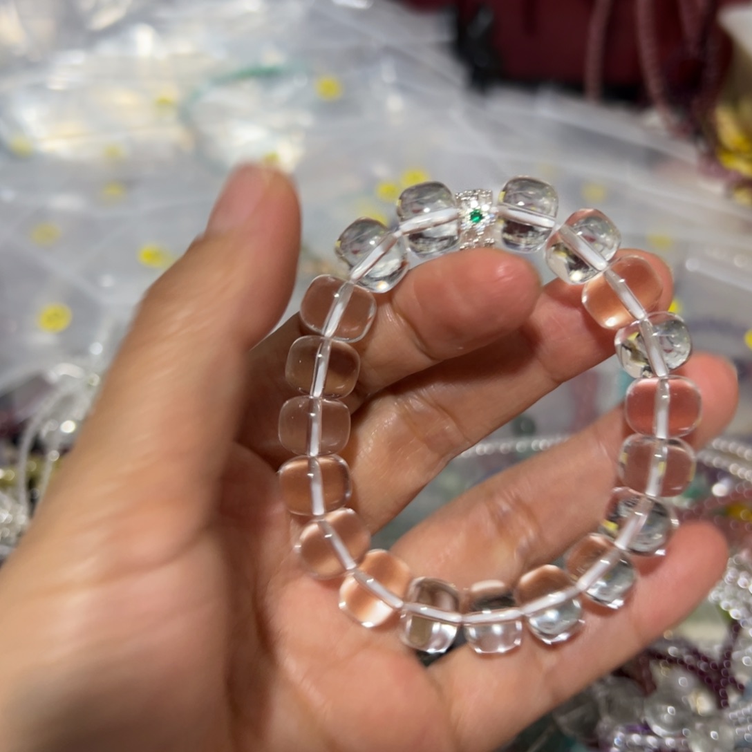 水晶手链未镶嵌白水晶轮胎