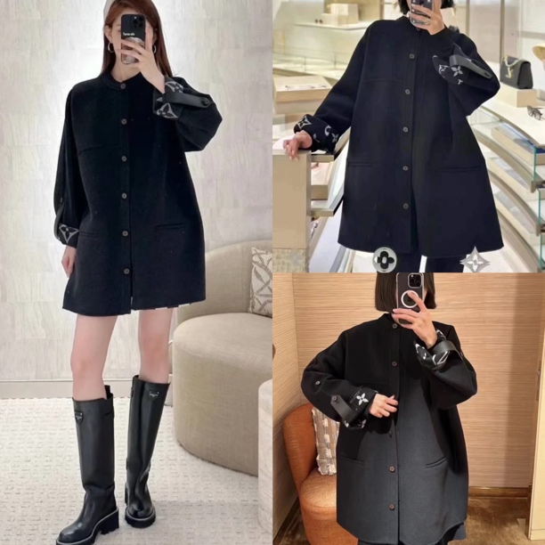 未使用 LouisVuitton/路易威登 内里满印茧型大衣 GM005907