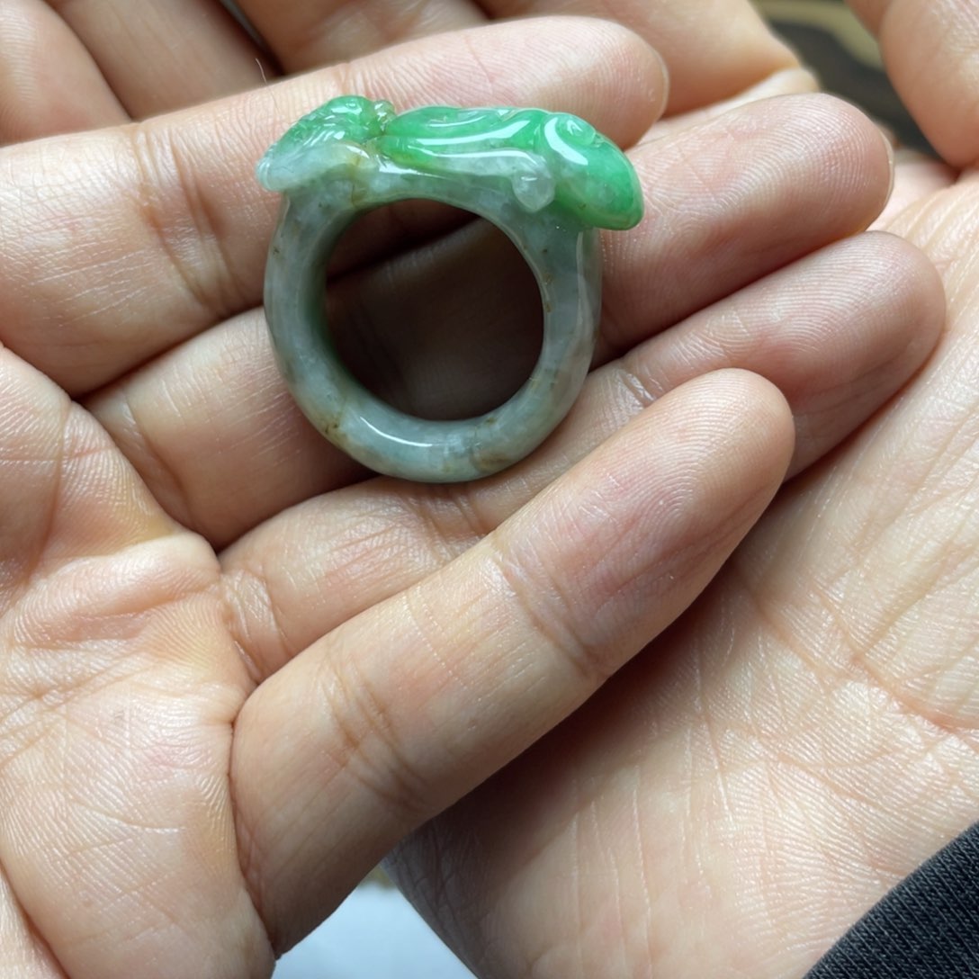 未镶嵌定制翡翠高**高圈口20