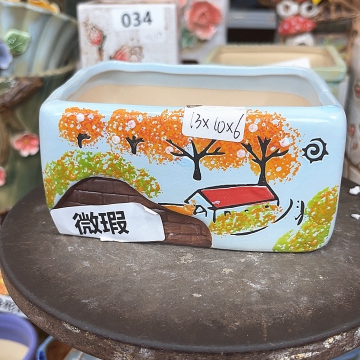 紫砂花盆粗陶材质多肉花盆