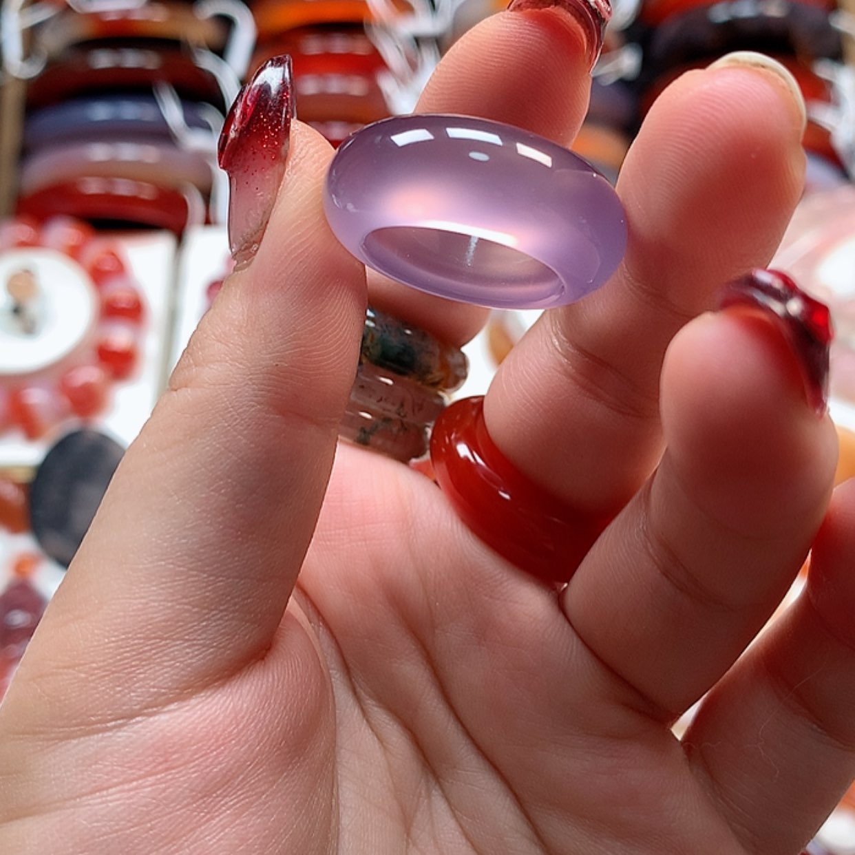 【闪购商品】玛瑙/玉髓戒指未镶嵌银**儿