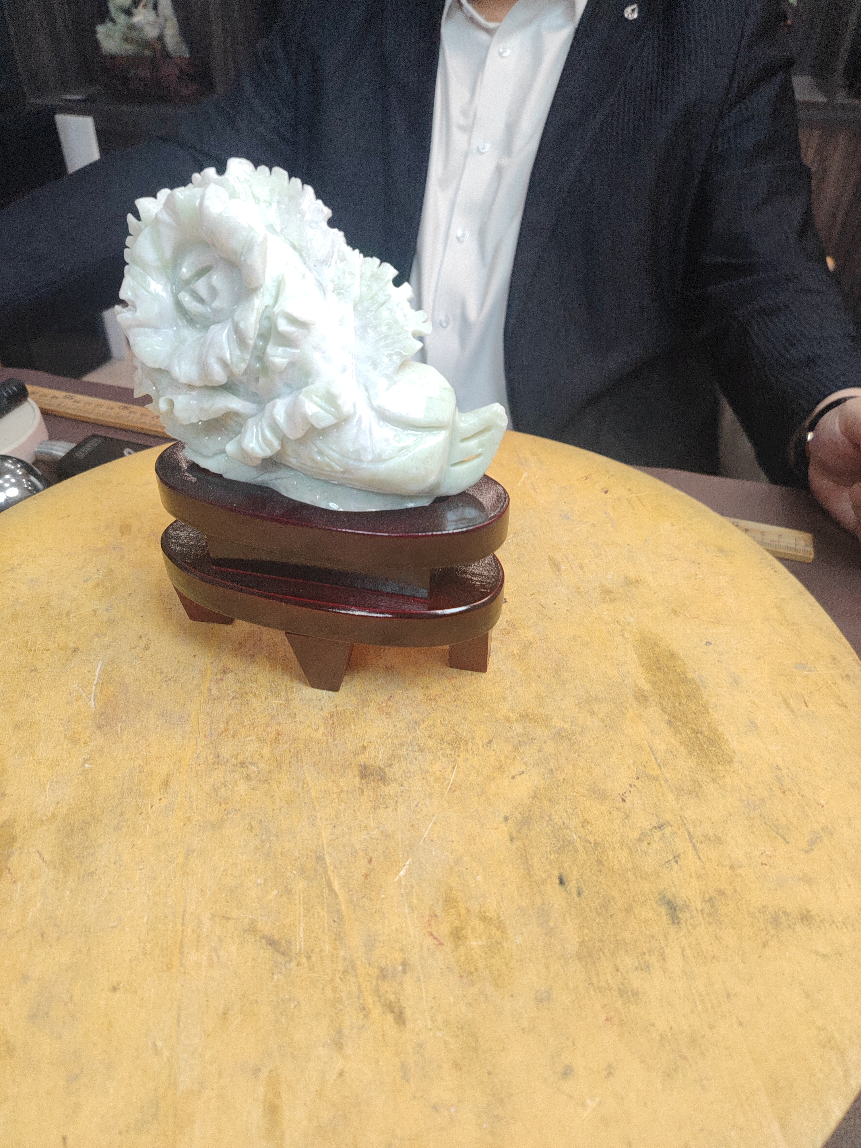 蛇纹石玉覆膜摆件原创作品