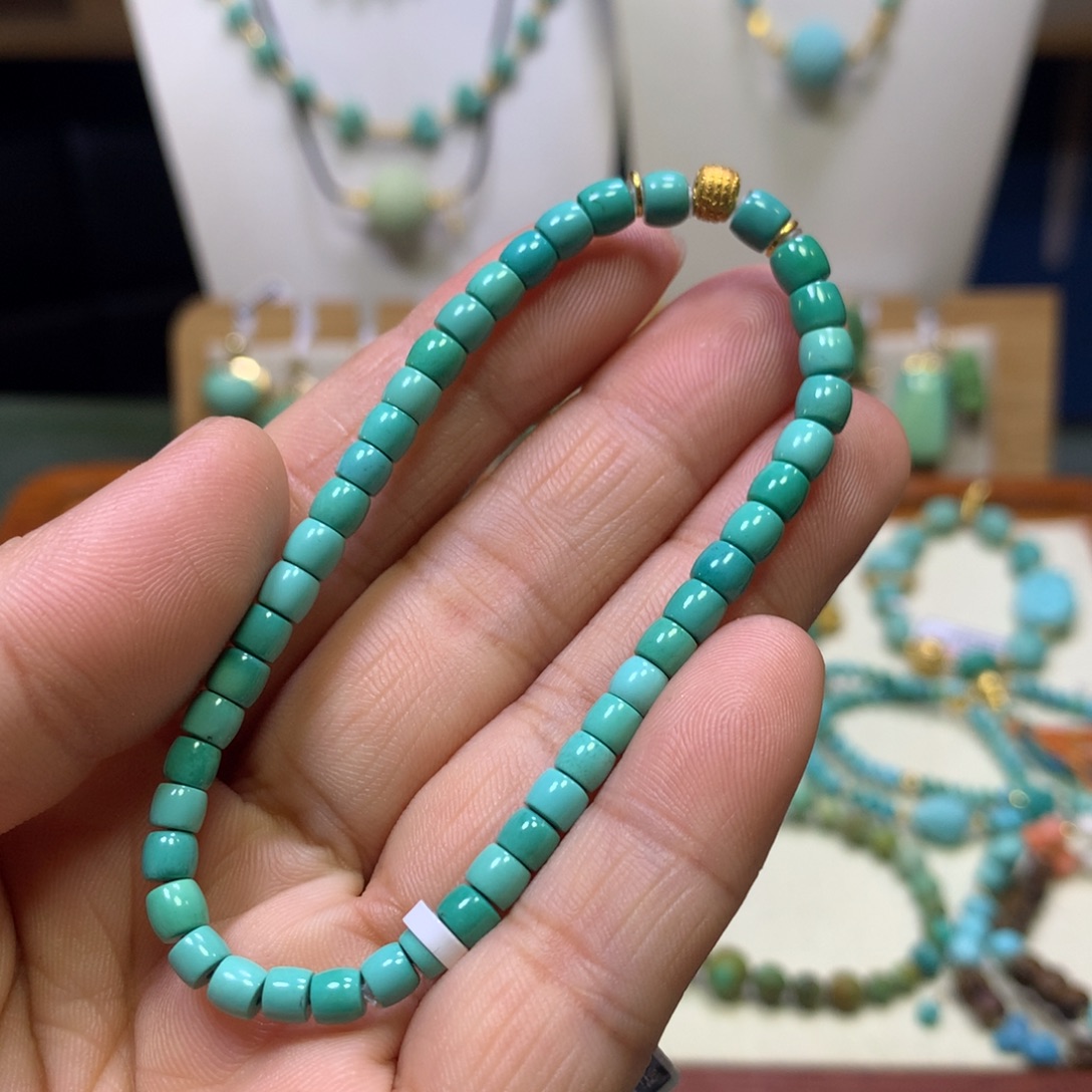 绿松石18K金镶嵌单圈