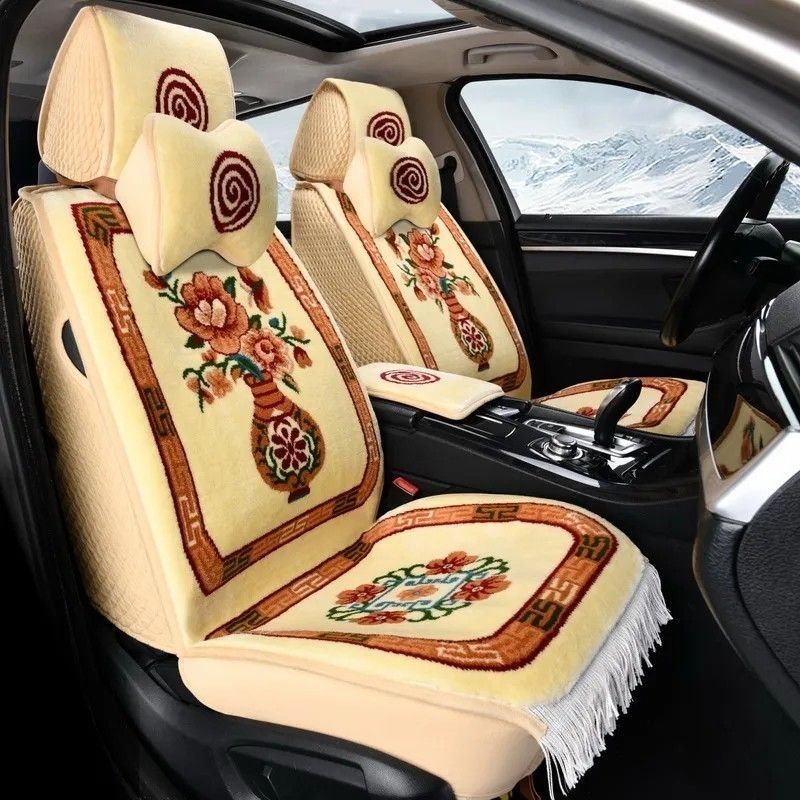 新款羊毛混纺全包围五座通用汽车座垫高档地毯式座垫