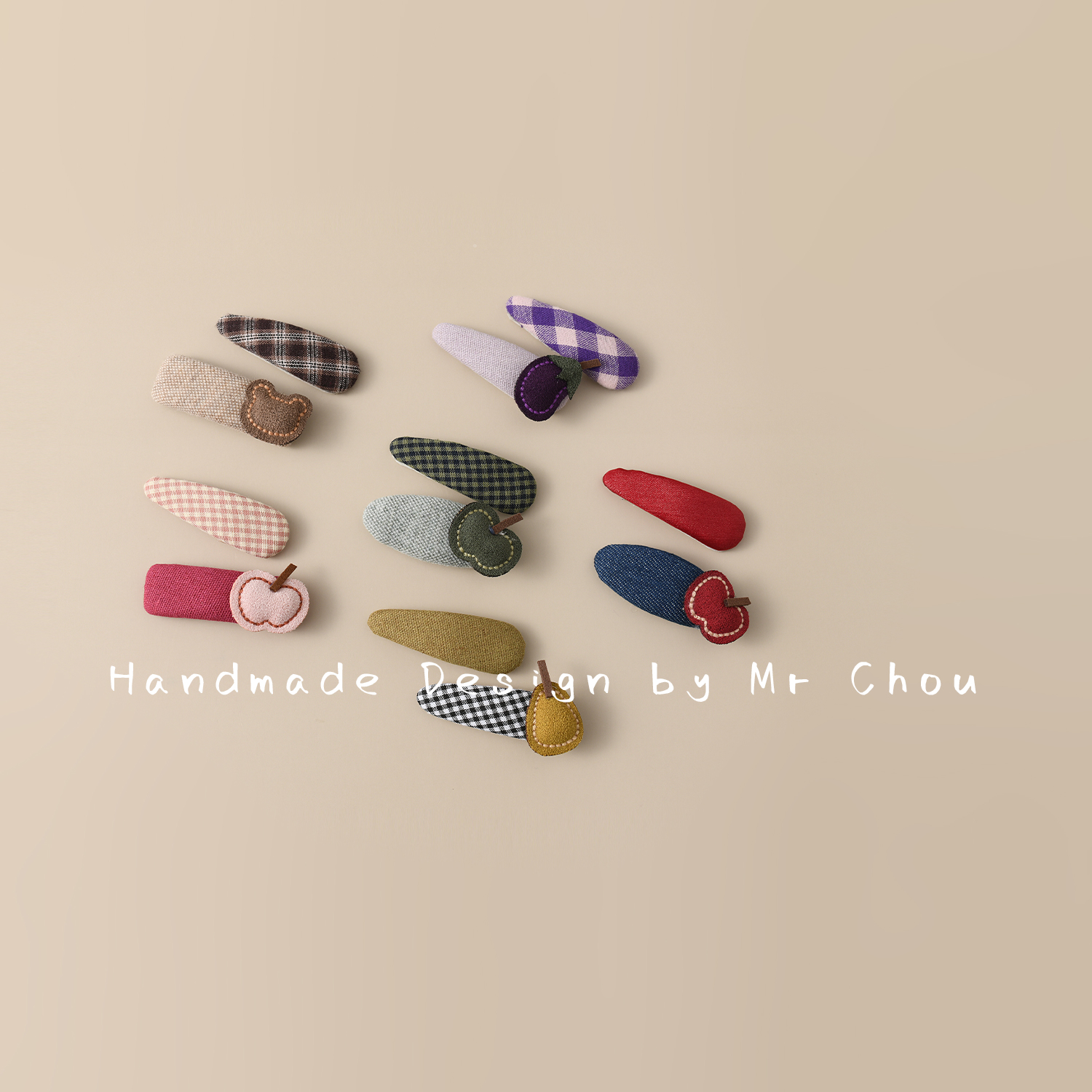 宝宝格子发夹苹果发饰儿童发卡不伤发婴儿侧边刘海夹女童卡子头饰