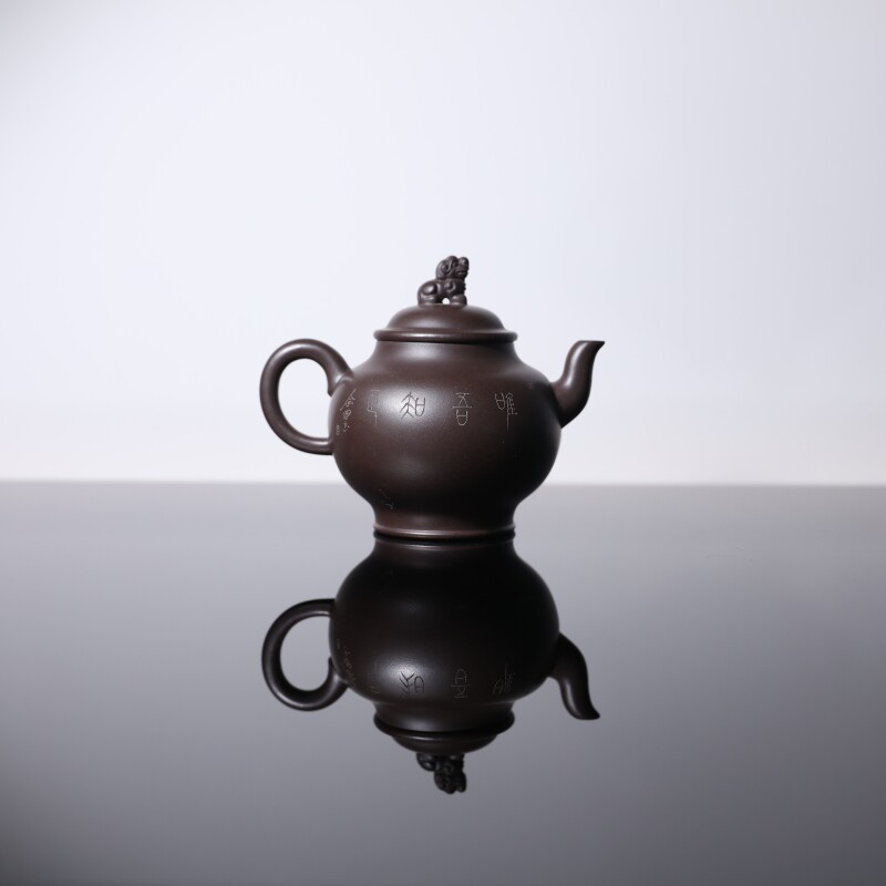 【前墅龙窑丨祥瑞】金秀芳·范家 茄皮紫 约325cc 紫砂壶