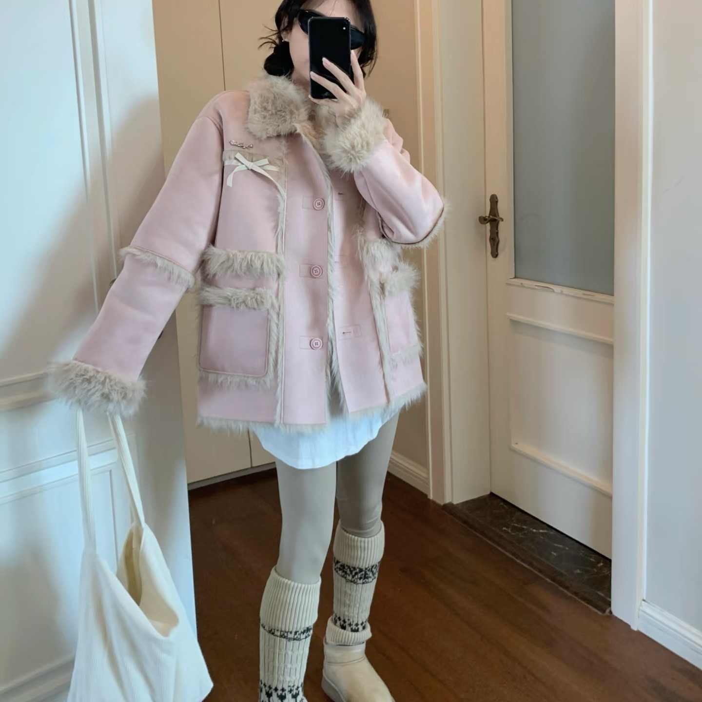 【B421-B430】百搭女士拼接短款女棉衣时尚保暖黑色棉服女款