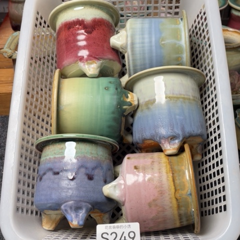 紫砂花盆微瑕249口径7厘米左右