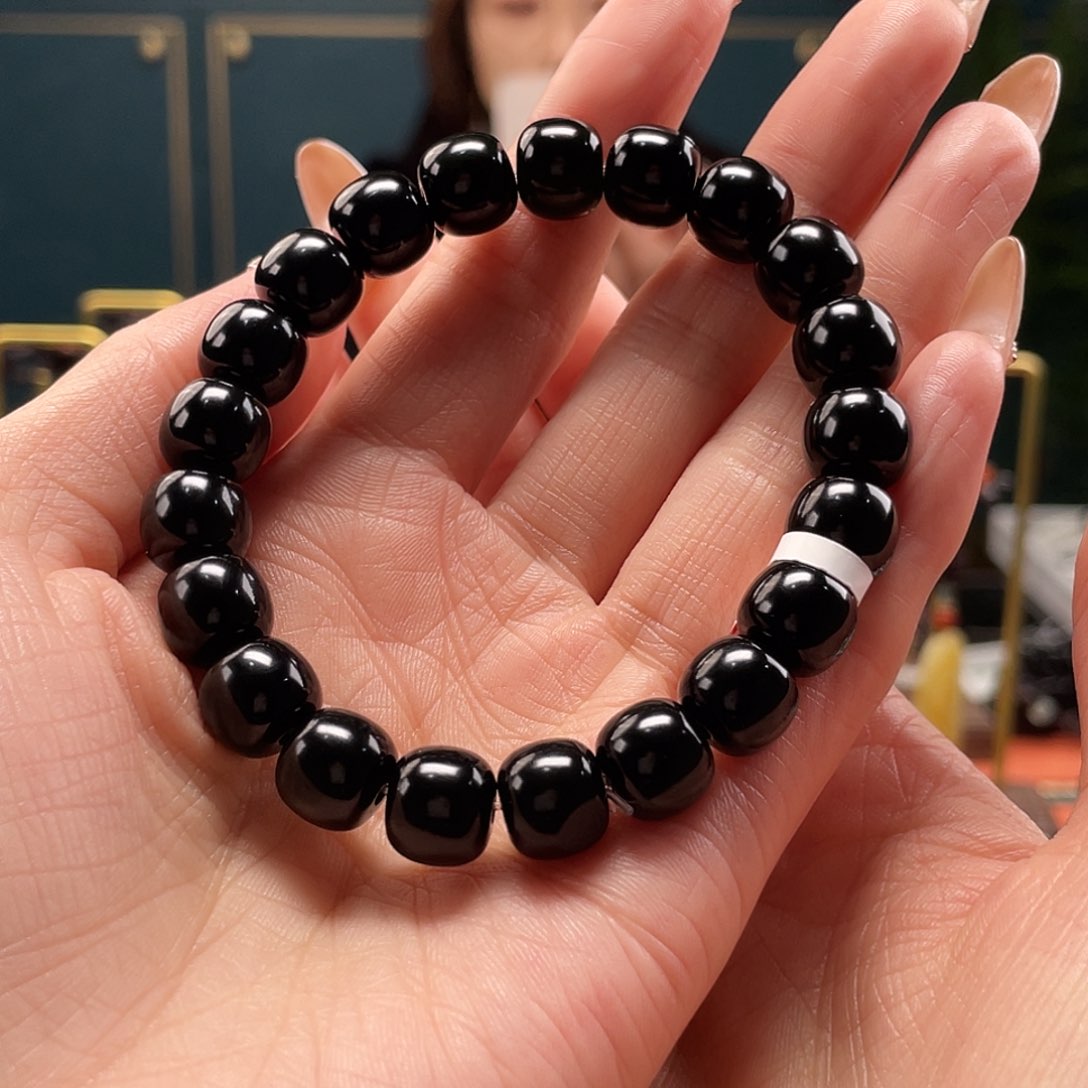 手串未镶嵌和田玉前*黑青卡9.10老型