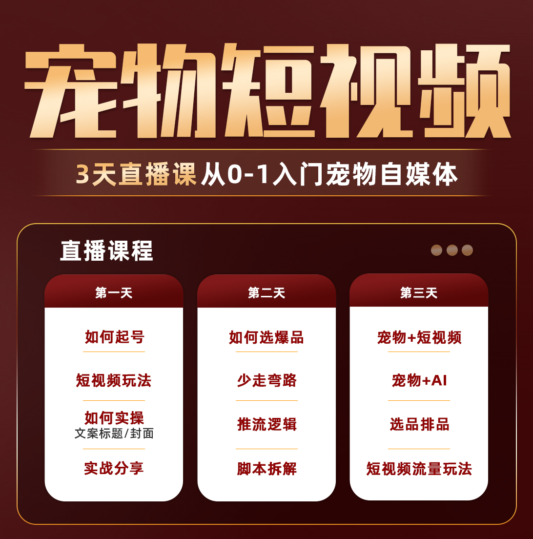 {宁}小白如何入行宠物赛道B