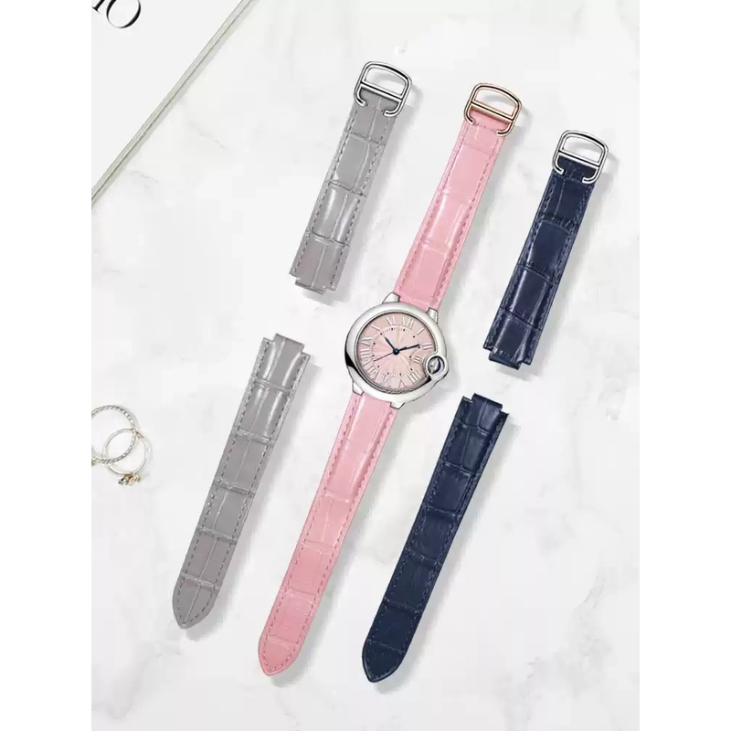 代用适配【蓝皮书石英】表带皮带全新钢带精钢表带不锈钢实心表链