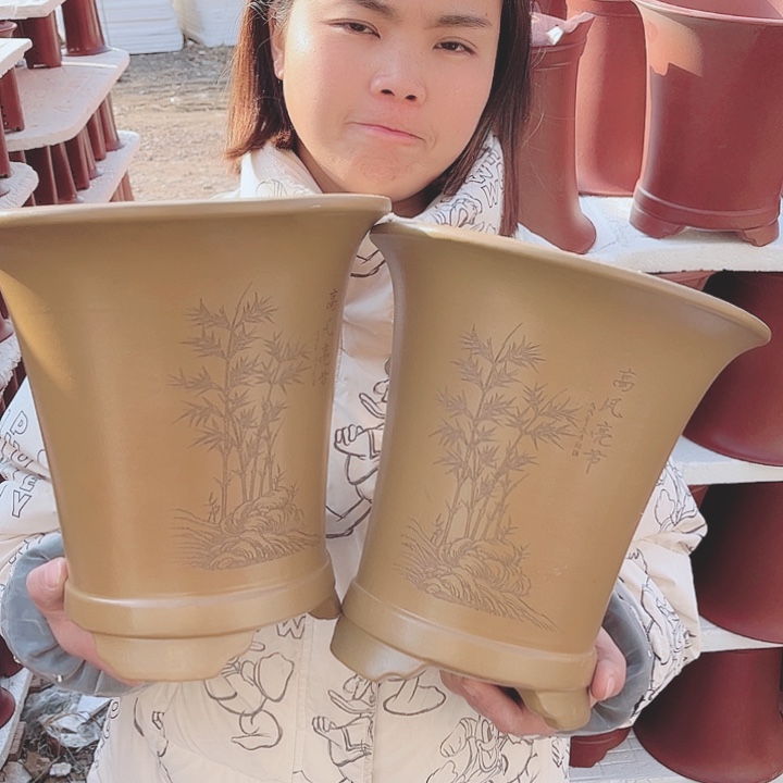 紫砂花盆宜兴紫砂精品花盆 