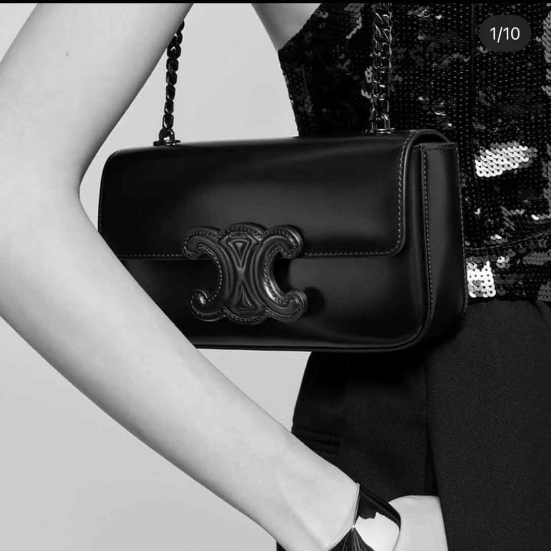 99新 Celine/思琳 阿白奢品/So Black 凯旋门腋下包/带盒大全套