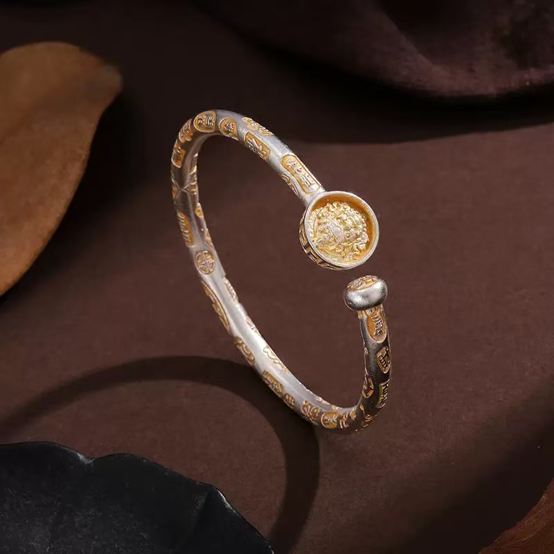 足银手镯 黄牌牌精品手镯A823