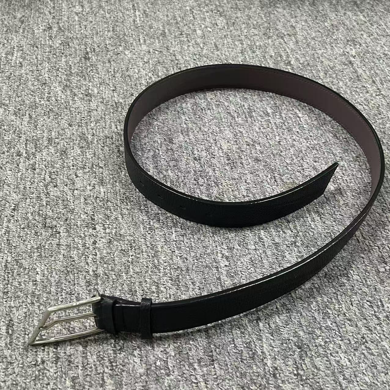 666-PD-02-拼色男女通用纯色均码光身黑色印花腰带皮带简约风