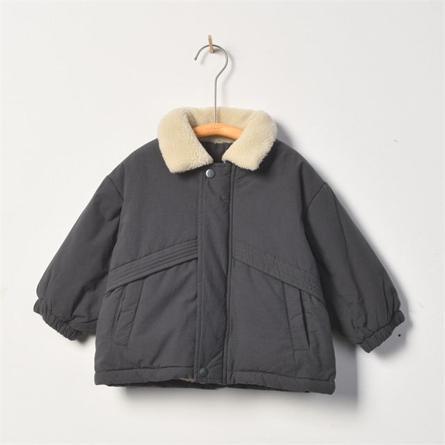 MJ03朴素耕儿童翻毛领外套