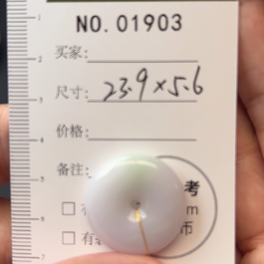 翡翠颈饰未镶嵌平安扣1903