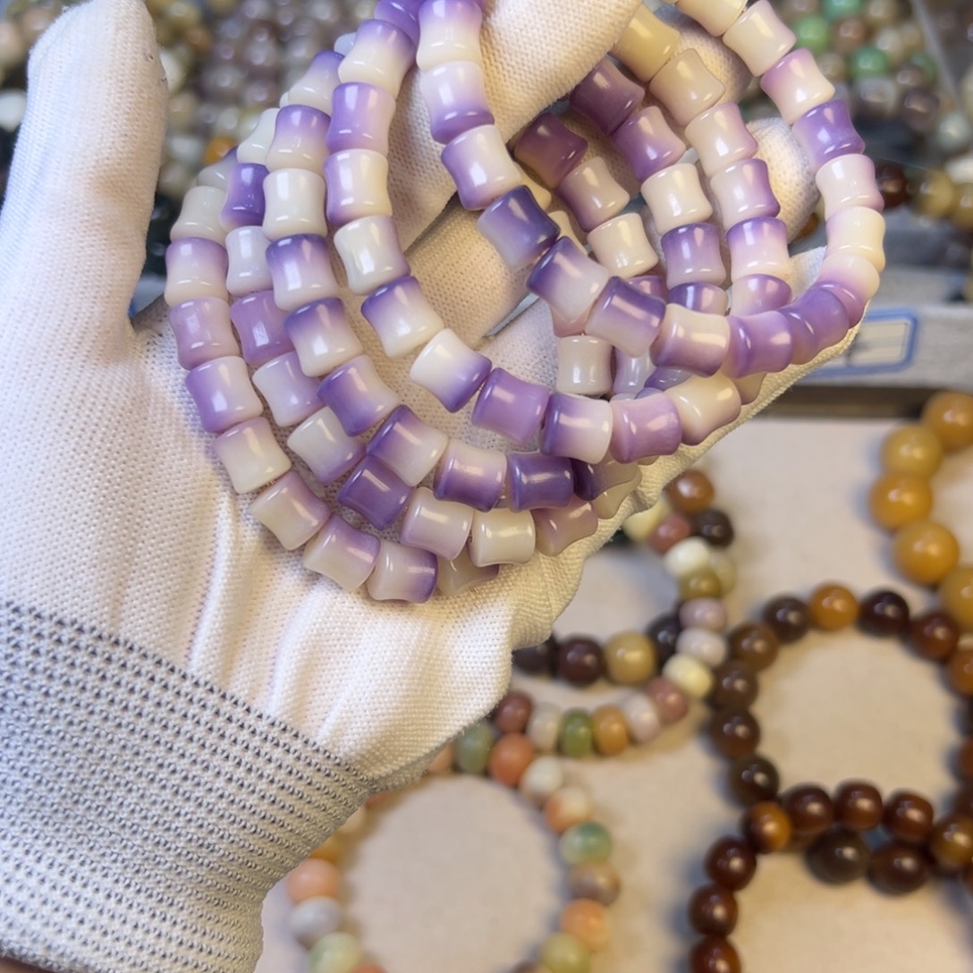 菩提根/象牙果手串紫竹节卡9