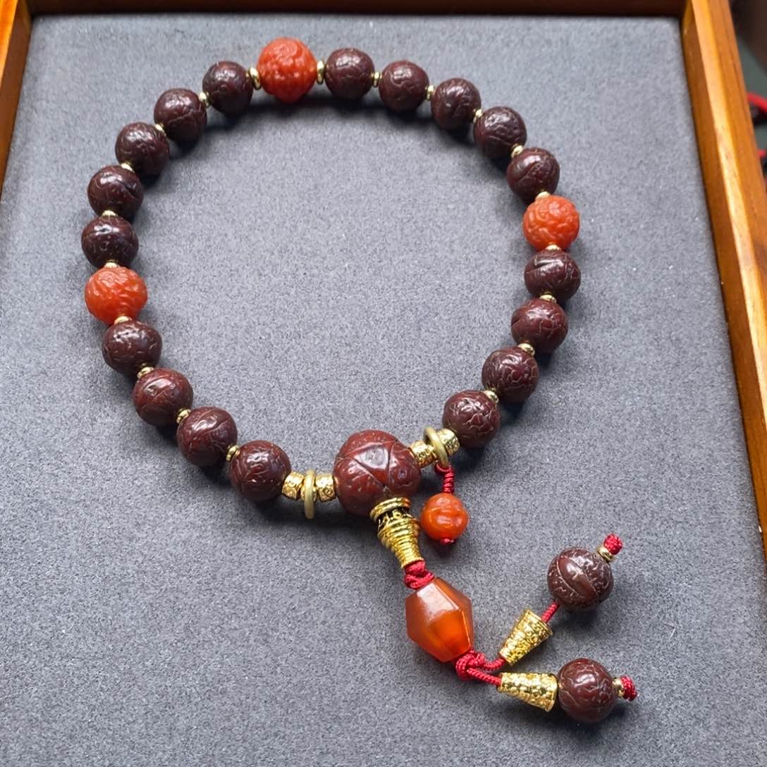 菩提把件未镶嵌凤眼