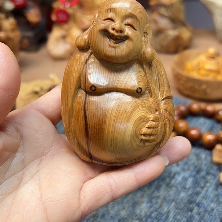 柏木太行崖柏手把摆件