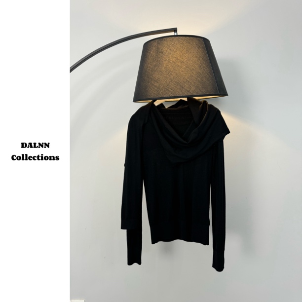 DALNN Collections｜25早春新品 北欧挂脖百搭高支长袖针织衫 女