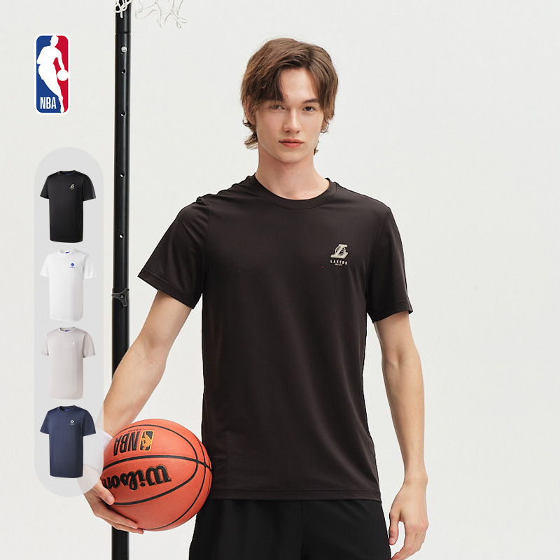 NBA官方湖人勇士独行侠球场生活系列男女同款夏季速干T恤运动短袖