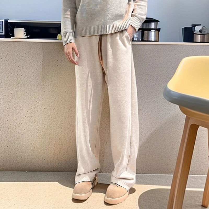 2025春夏新款潮牌美式水洗卫裤男季阔腿宽松直筒运动休闲大码长裤