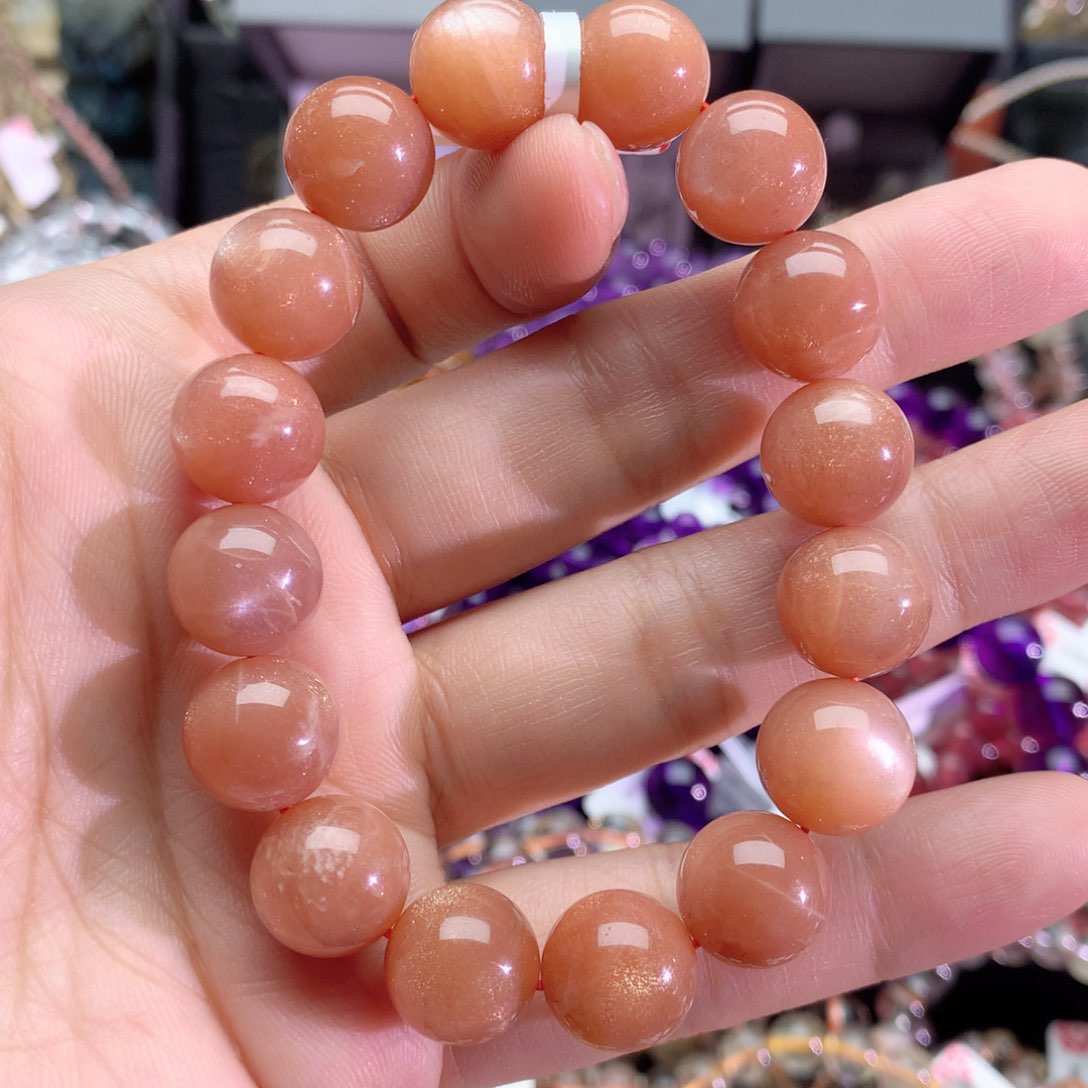 水晶手串未镶嵌太阳石手链13+