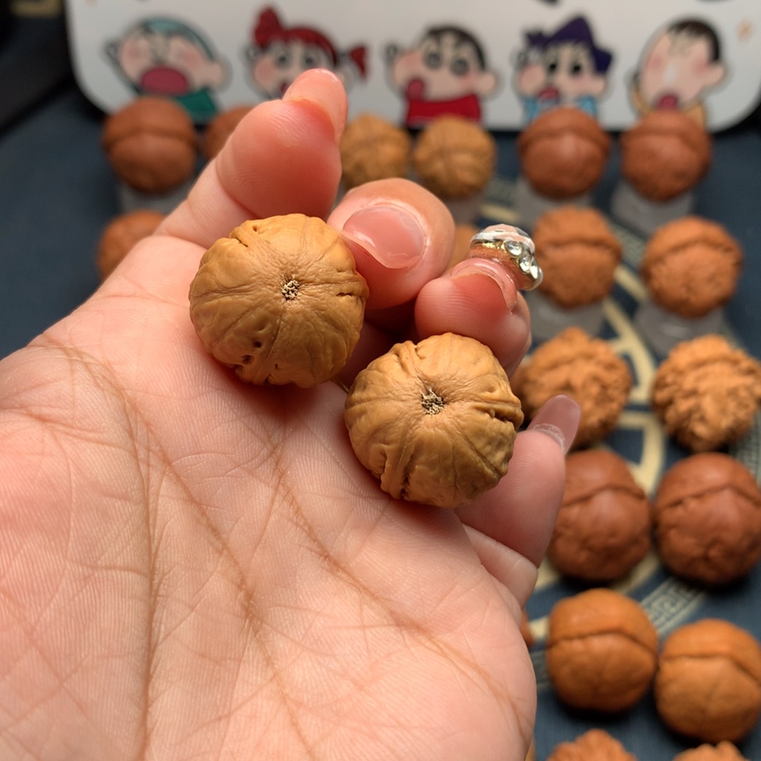 文玩核桃把件蓝***核桃