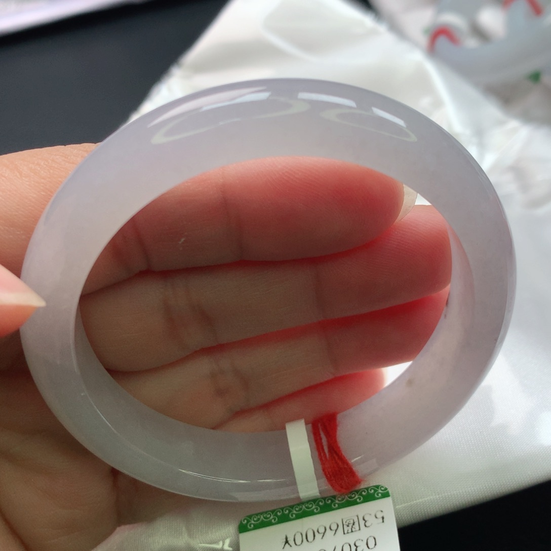 翡翠手镯未镶嵌缅甸53.54