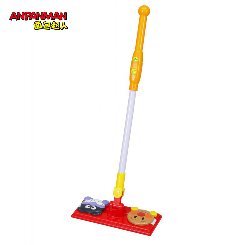 ANPANMAN面包超人过家家系列音乐拖把仿真过家家玩具动手